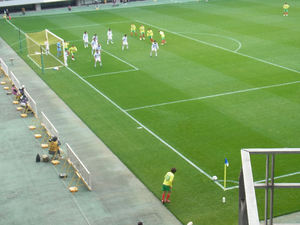 ジェフの前半のCKのチャンス