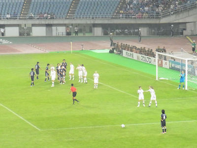 日本のFKのチャンス