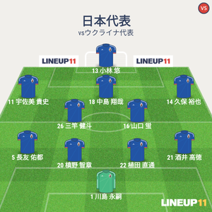 vsウクライナ 試合終了時メンバー