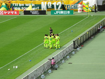 船山のゴール直後