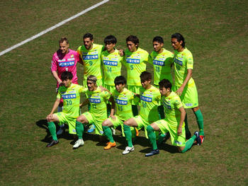 試合前の記念撮影。