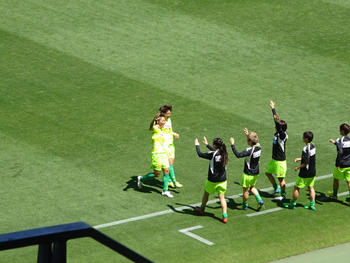 山崎のゴール直後