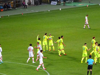 高木のゴール直後