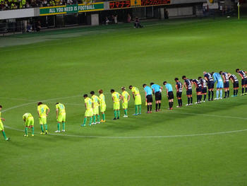 試合終了後の整列