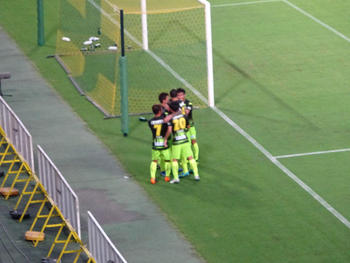 船山のゴール直後