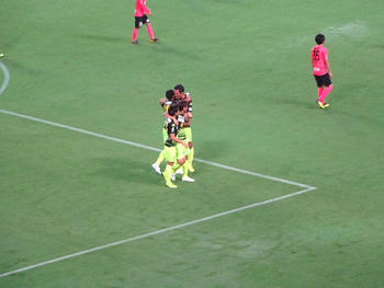 下平のゴール直後