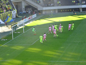 前半のセットプレーのチャンス