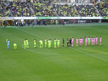 試合終了後の整列