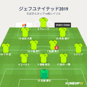 vs柏レイソル 試合終了時メンバー