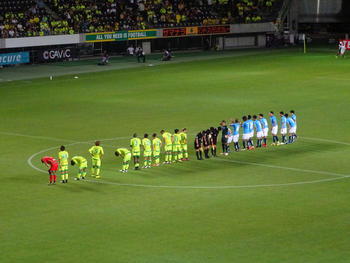 試合終了後の整列