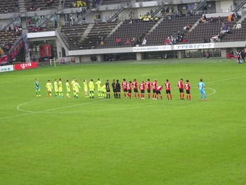 試合終了後の整列