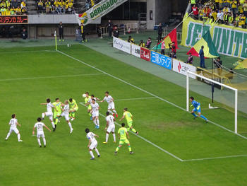 後半のセットプレーのチャンス