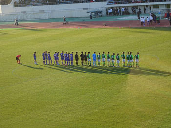 試合終了後の整列