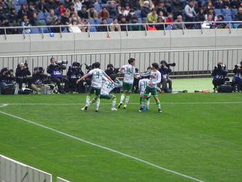 青森山田の先制点直後