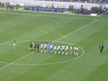 試合終了後の整列