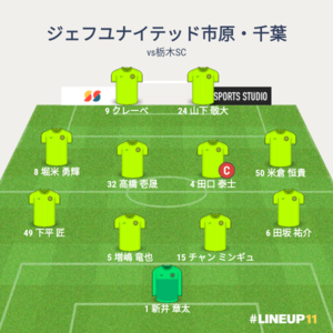 vs栃木SC 先発メンバー