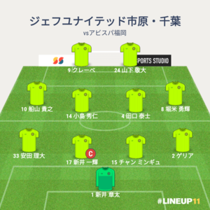 vsアビスパ福岡 先発メンバー