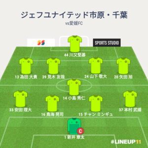 vs愛媛FC 先発メンバー