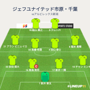 vsアルビレックス新潟 先発メンバー