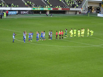 試合終了後の整列