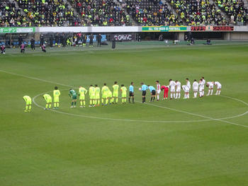 試合終了後の整列