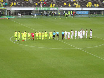 試合終了後の整列