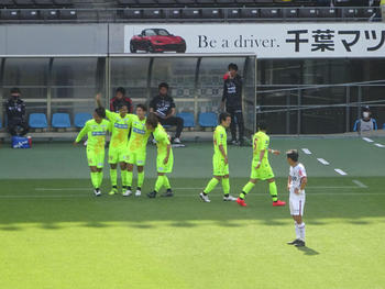 サウダーニャのゴール直後