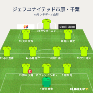 vsモンテディオ山形 先発メンバー