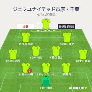 vsジュビロ磐田 先発メンバー