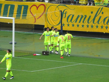 船山のゴール直後