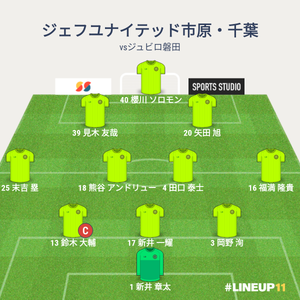 vsジュビロ磐田 先発メンバー