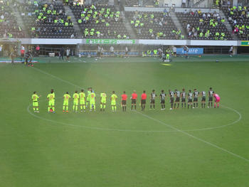 試合終了後の整列