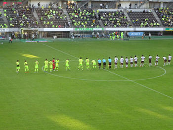 試合終了後の整列