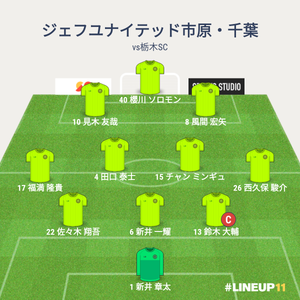 vs栃木SC 先発メンバー
