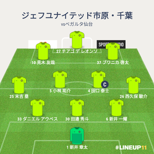vsベガルタ仙台 先発メンバー