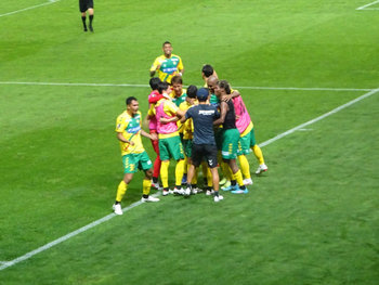 見木のゴール直後