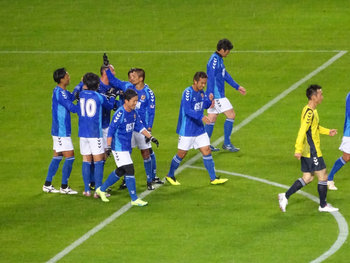 ジャパンレジェンドの先制点後