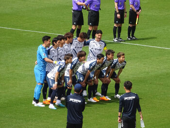 試合前の記念撮影