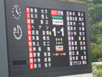 vsレノファ山口FC スコア