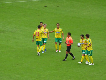 田中のゴール直後