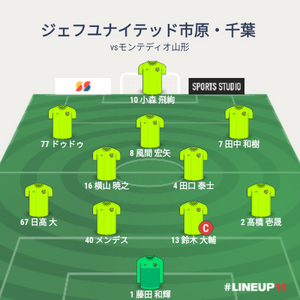 vsモンテディオ山形 先発メンバー