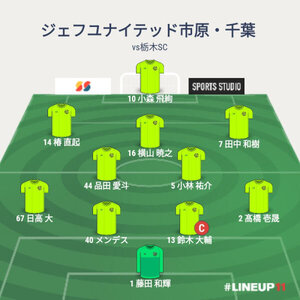 vs栃木SC 先発メンバー