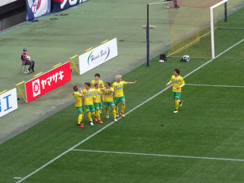 石川のゴール直後