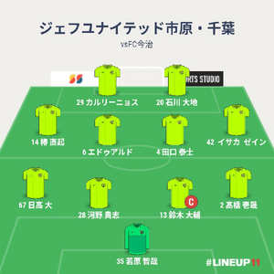 vsFC今治 先発メンバー