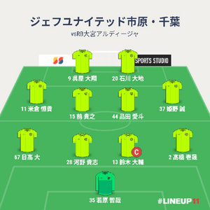 vsRB大宮アルディージャ 試合終了時メンバー