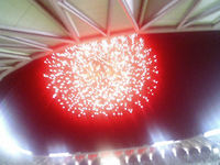 ハーフタイムには花火