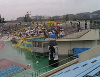 開場直後のジェフサポたち