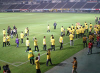 記念撮影後の選手たち