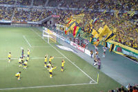 勝利のでんぐり返し後