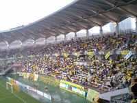 雨の中集まったジェフサポ